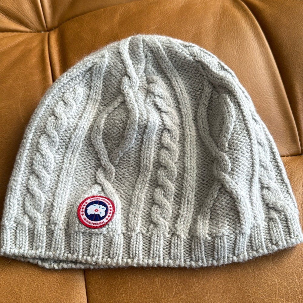 Grey wool Canada goose hat